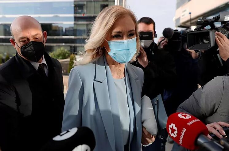 Cristina Cifuentes, à son arrivée à la Cour provinciale pendant la ...