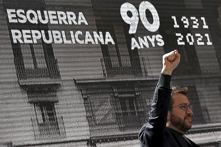 Le leader de l'ERC et candidat à la présidence de la Generalitat, Pere ...