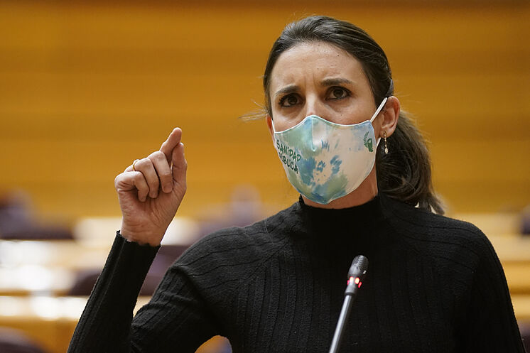 La ministre de l'Égalité, Irene Montero, lors d'une apparition au ...