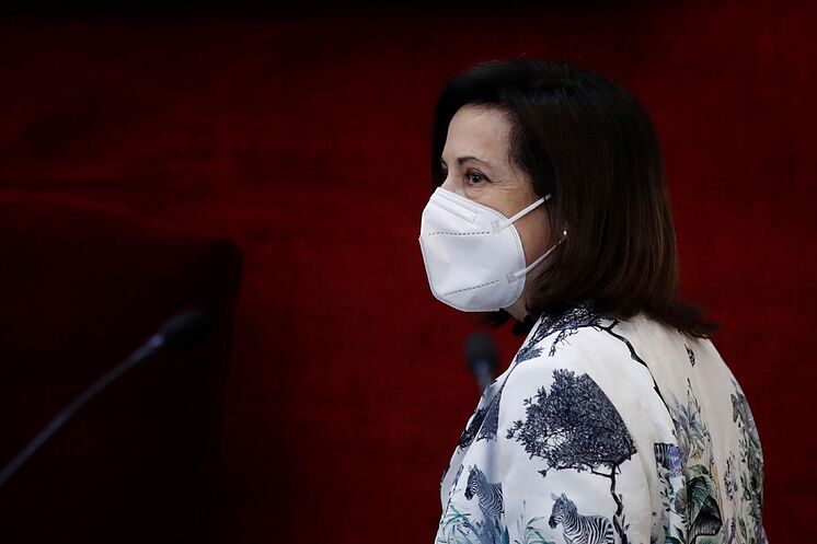 La ministre de la Défense, Margarita Robles, ce vendredi, dans un acte de ...