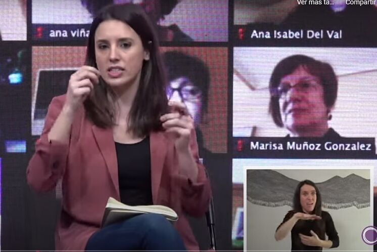 Irene Montero participe à la conférence