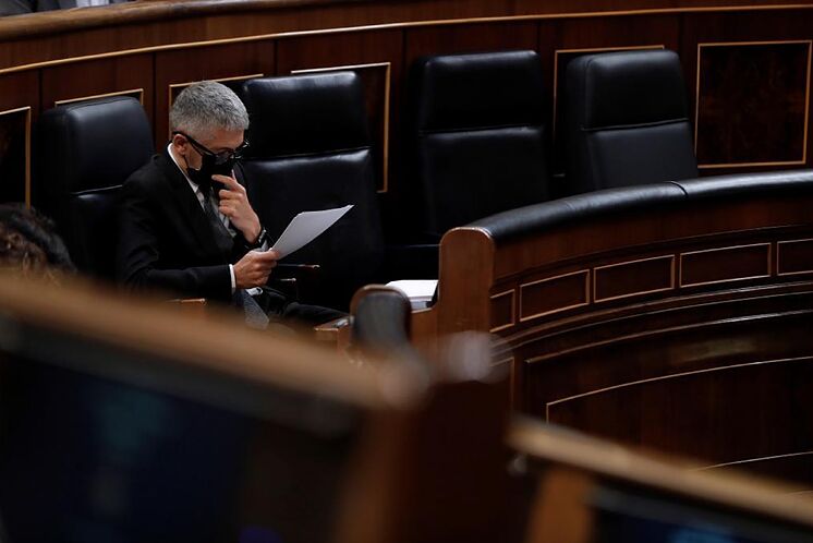 Le ministre de l'Intérieur, Fernando Grande-Marlaska, au Congrès.