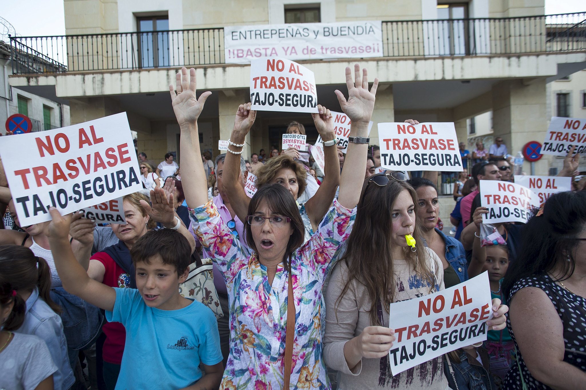 Concentrations contre le transfert à Sabucedo en 2015.
