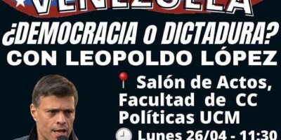 Le représentant de Podemos au Conseil électoral annule un acte de Leopoldo Lpez à l&rsquo;UCM « en raison de tensions politiques »