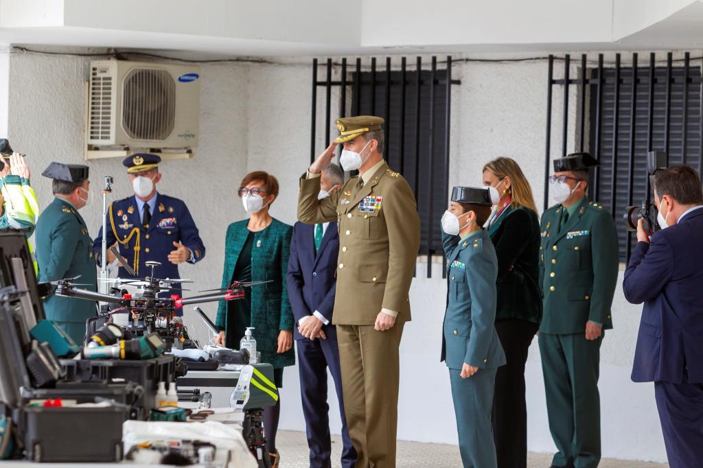 Felipe VI, avec Marlaska et Mar