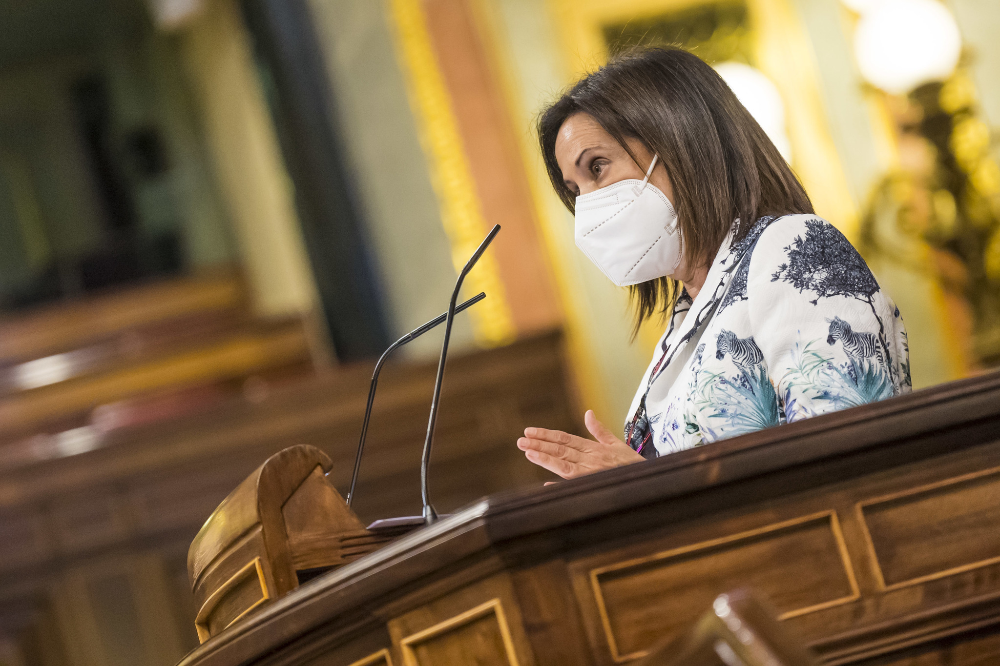 Le ministre de la Défense, Margarita Robles, que mi