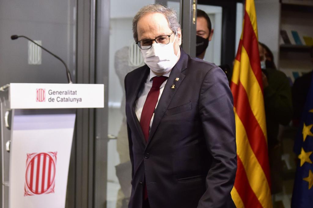 Quim Torra, dans un acte à Perpi