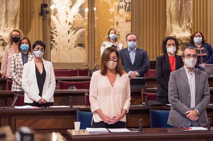 La présidente des Baléares, Francina Armengol, au Parlement des Baléares.