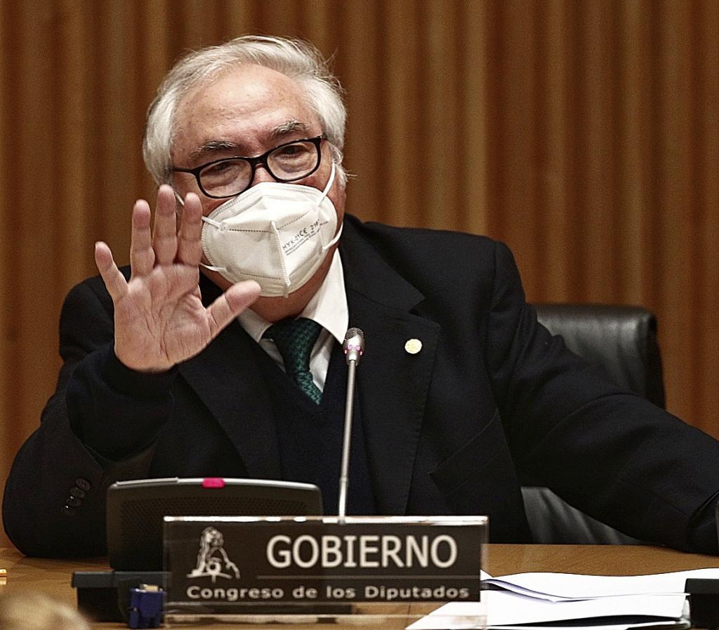 Manuel Castells, ministre des Universités, lors d'une apparition au Congrès.