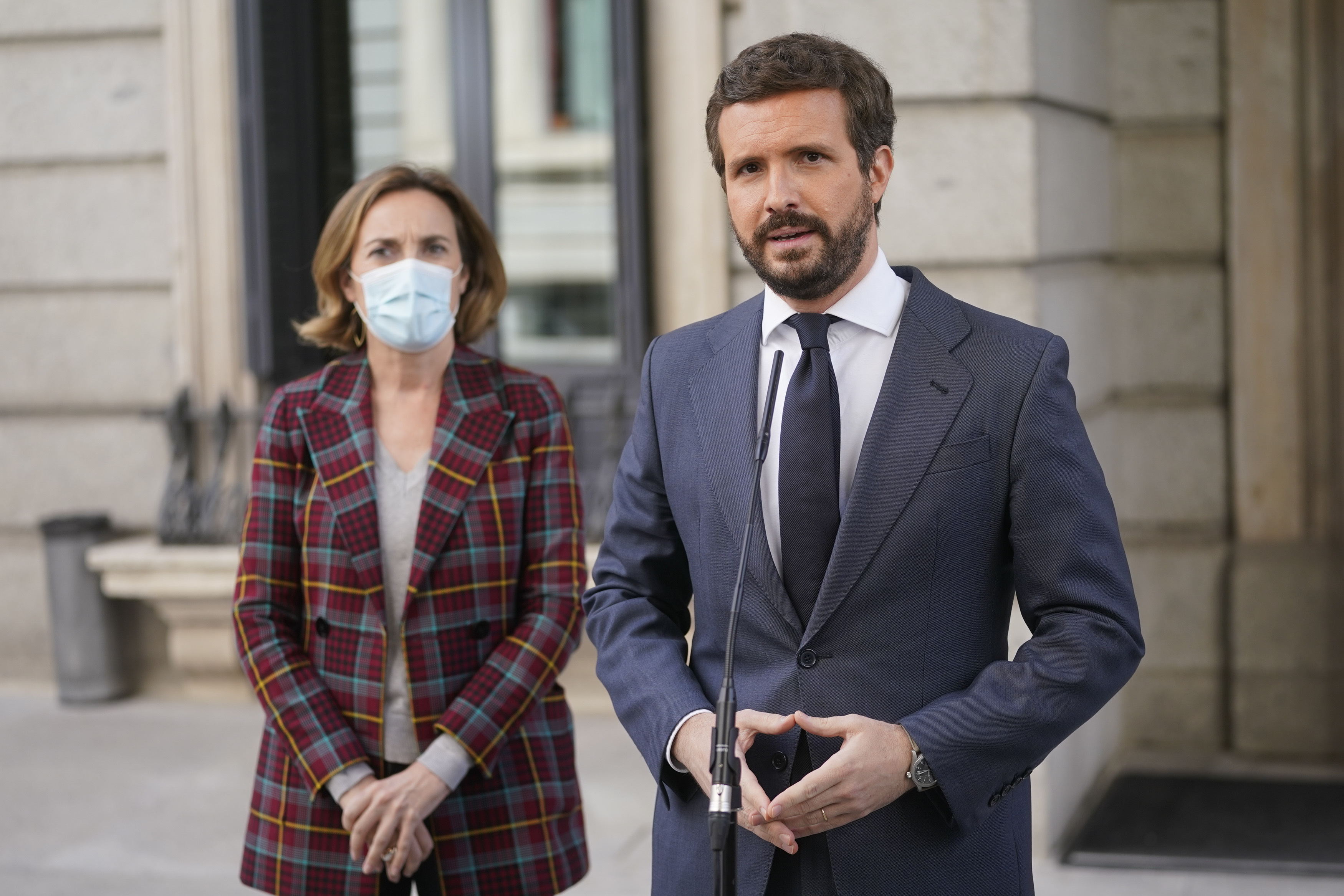 Pablo Casado, avec Cuca Gamarra au Congrès.