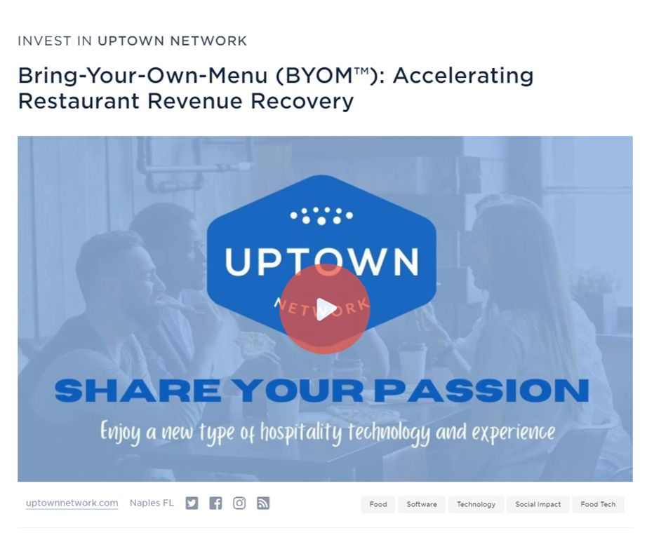 Uptown Network, innovateur en technologie hôtelière, lance une campagne de financement participatif sur Wefunder