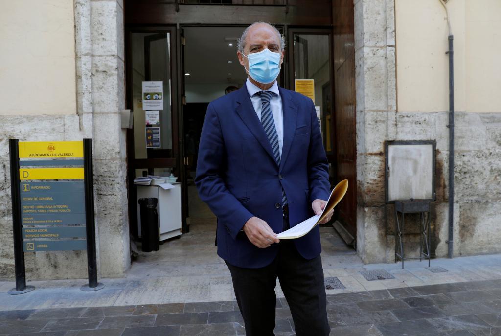 Francisco Camps, ce vendredi à la mairie de Valence.