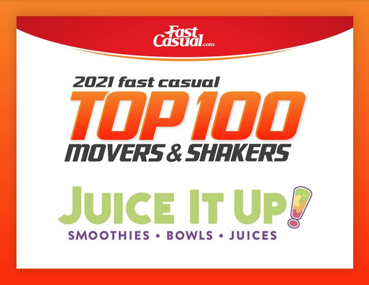 Juice It Up!  Nommé dans le Top 100 des Movers & Shakers de Fast Casual