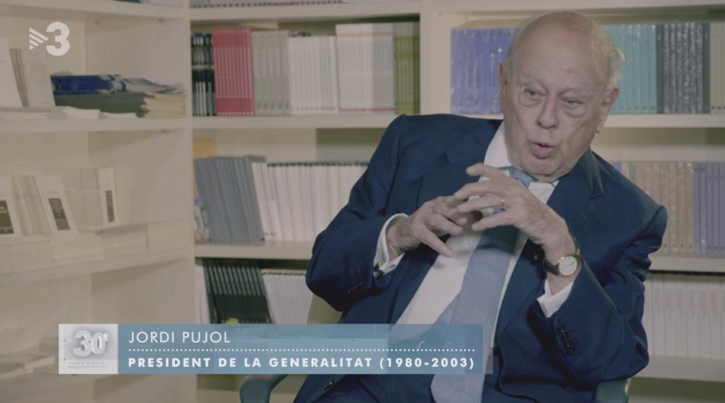 Jordi Pujol, lors d'une apparition en avril sur TV3.