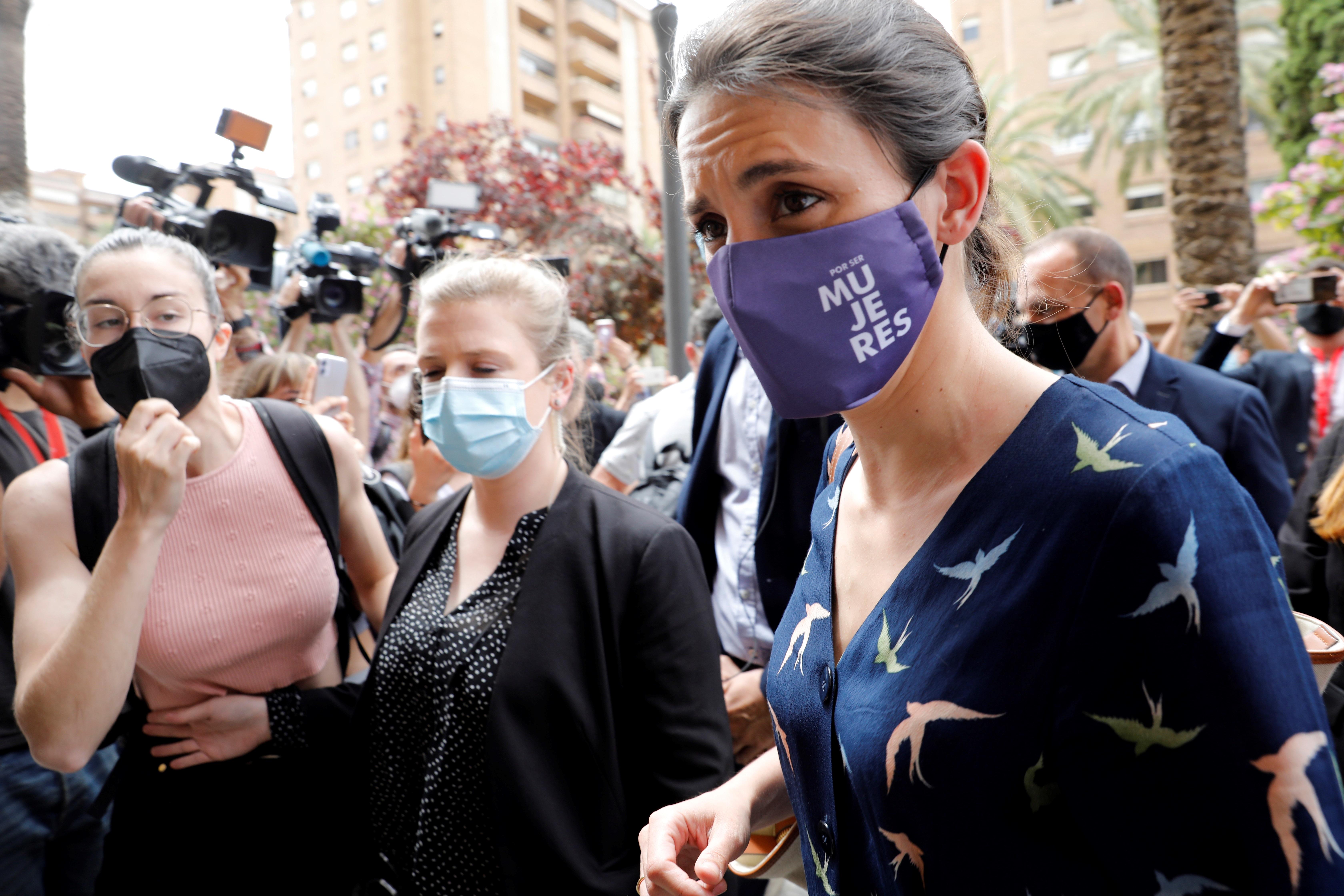 La ministre de l'Égalité, Irene Montero, hier.