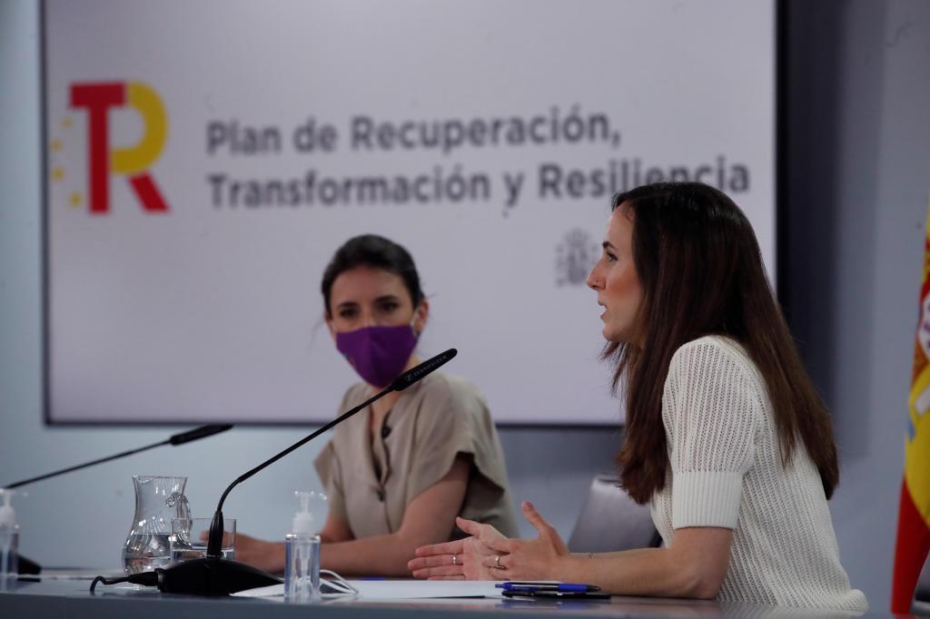Montero et Belarra, ce vendredi à La Moncloa.