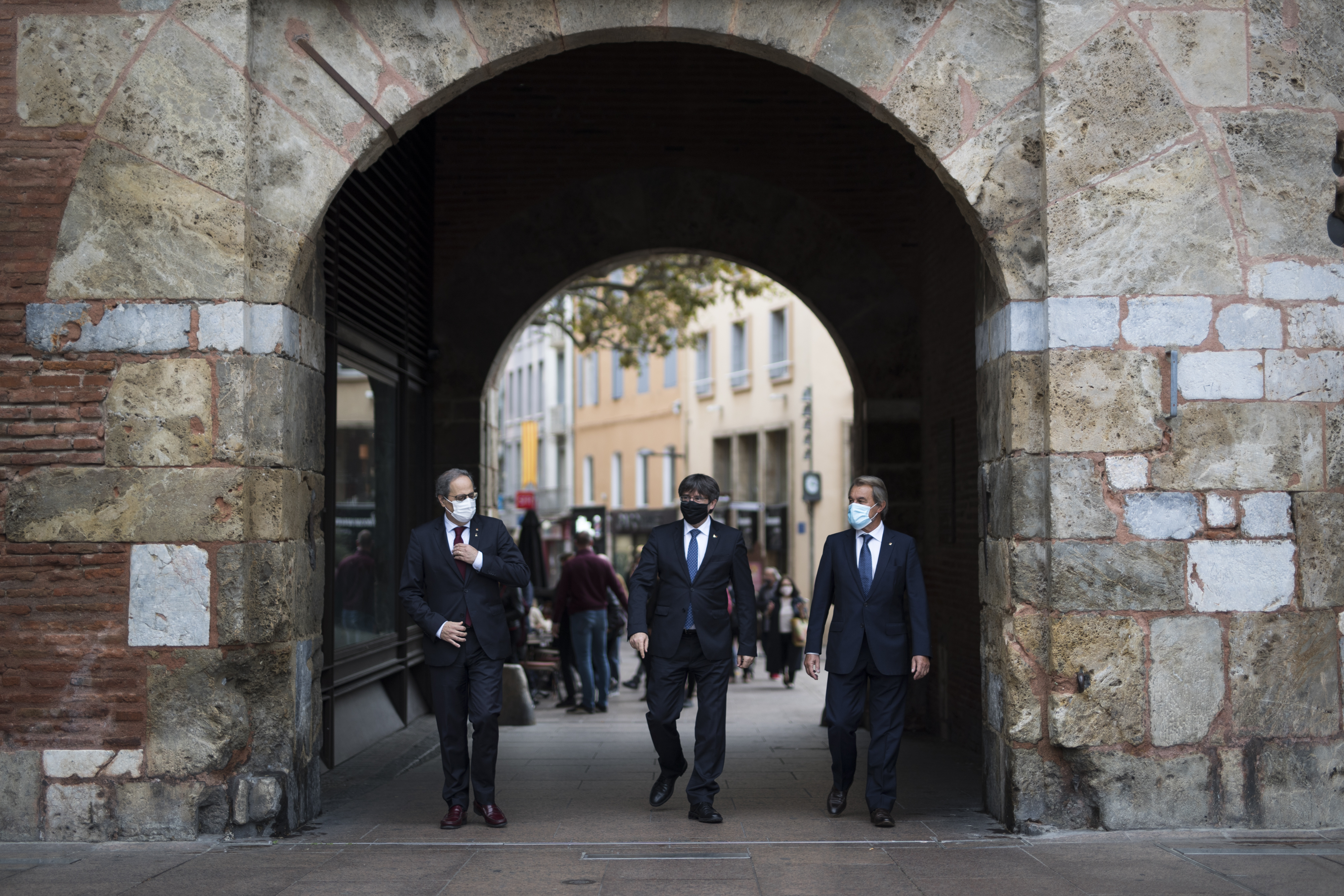 Torra, Puigdemont et Mas dans une image de fichier