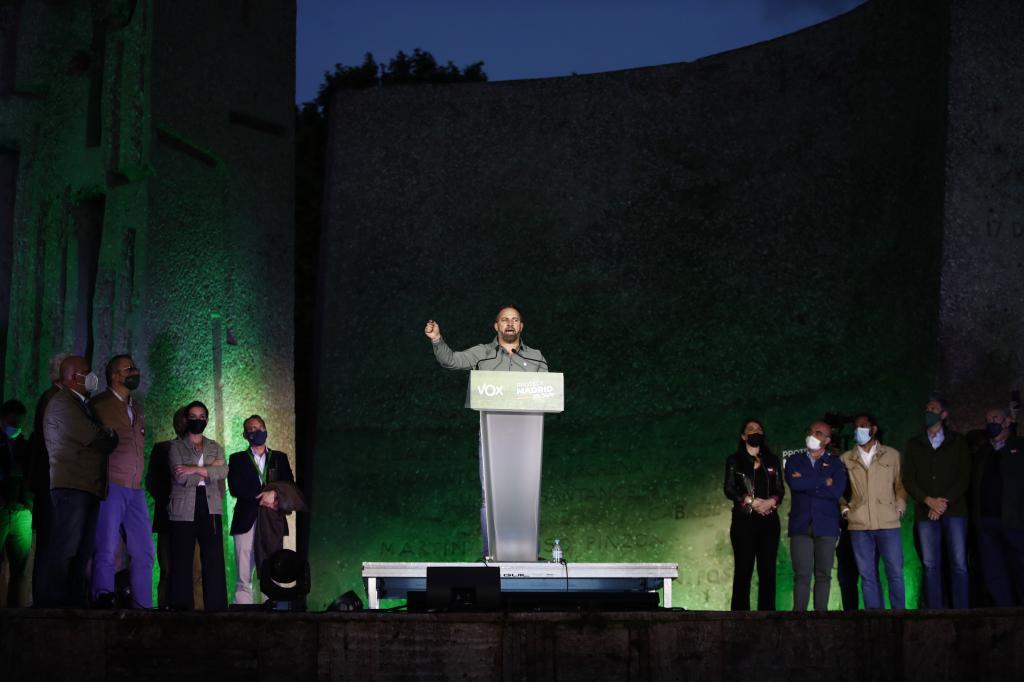 Santiago Abascal, lors du dernier rallye Vox.