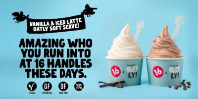 16 poignées et Oatly collaborent pour lancer 2 saveurs exclusives Oatmilk Soft Serve cet été