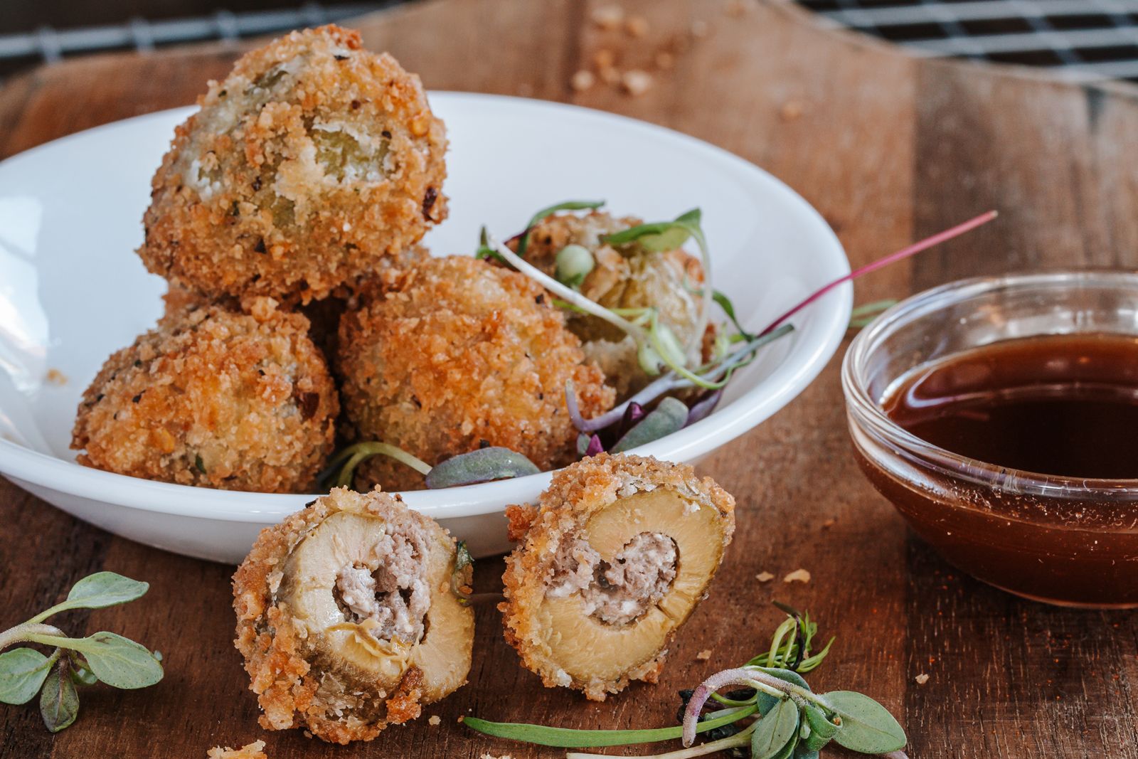 Olives farcies au fromage bleu Wagyu Rock Bottom Rock Bottom lance de nouveaux éléments de menu partageables