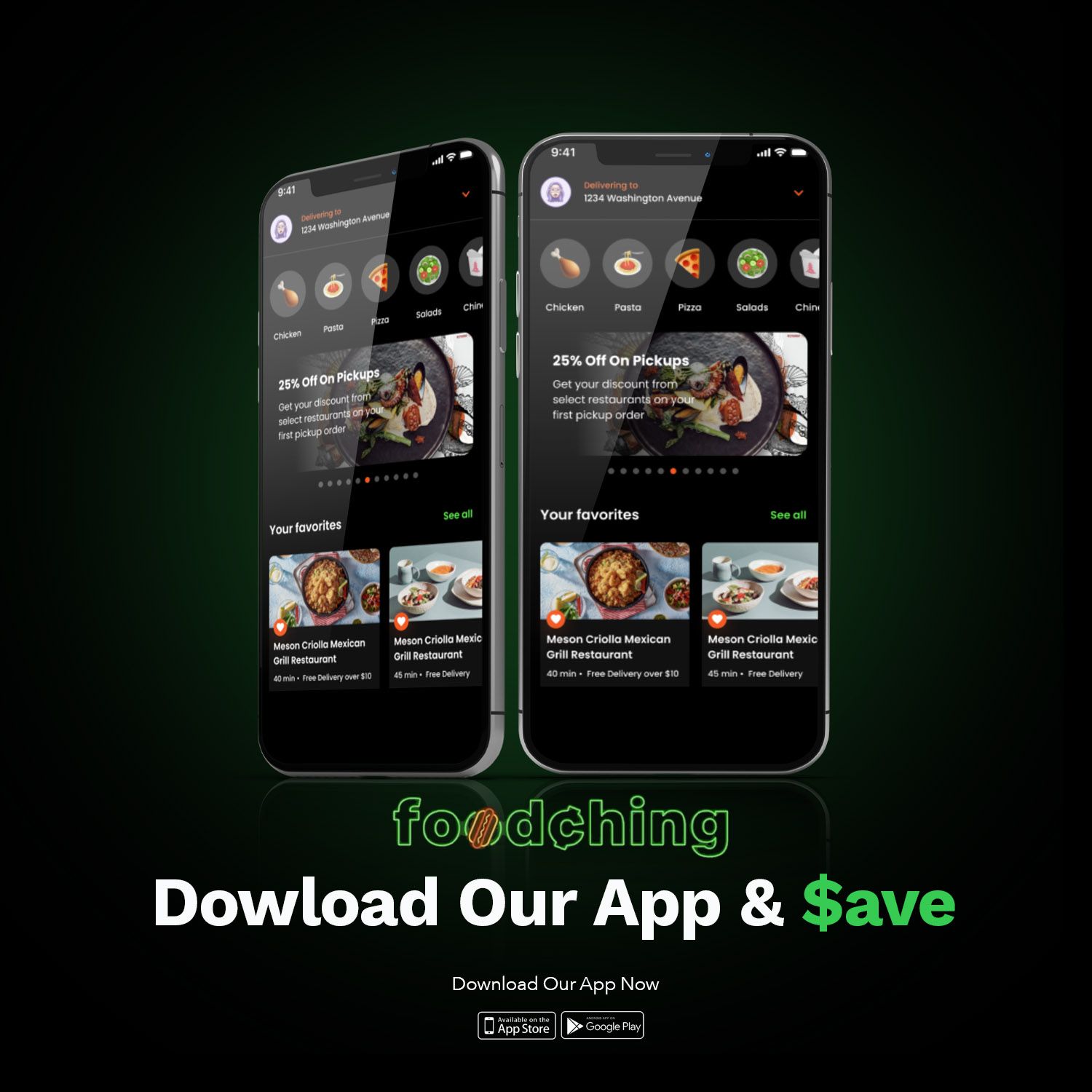 Service national gratuit de livraison de nourriture FoodChing signe 100 restaurants à Louisville