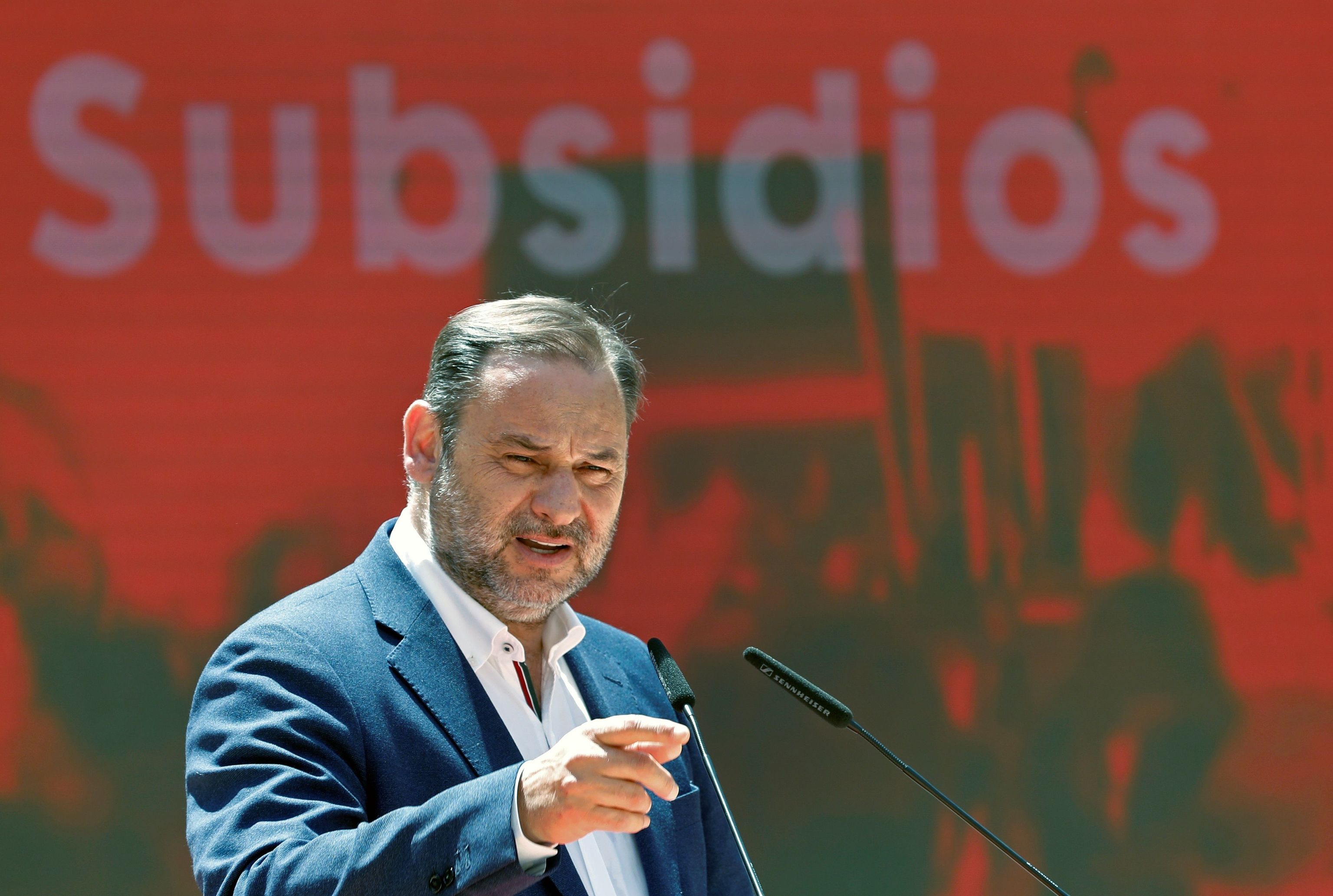 José Luis Ábalos, lors de son discours à Valence ce dimanche.
