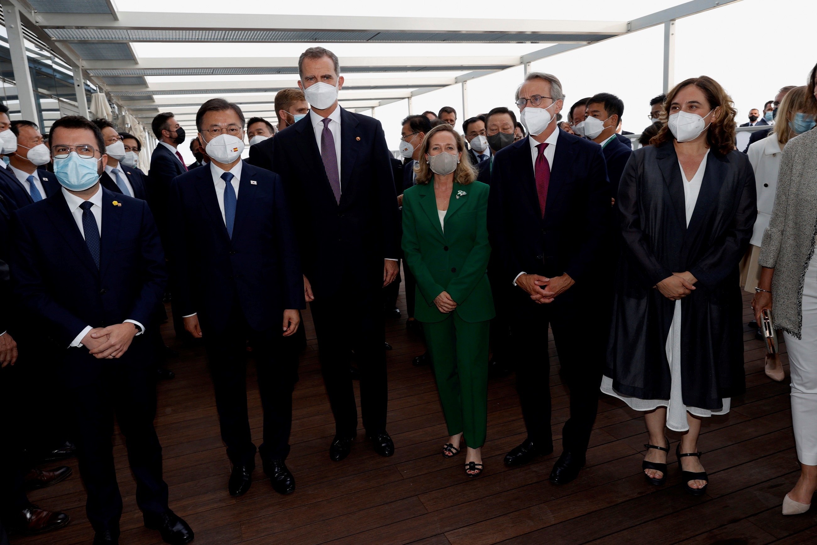 Le roi avec le président de la Rep