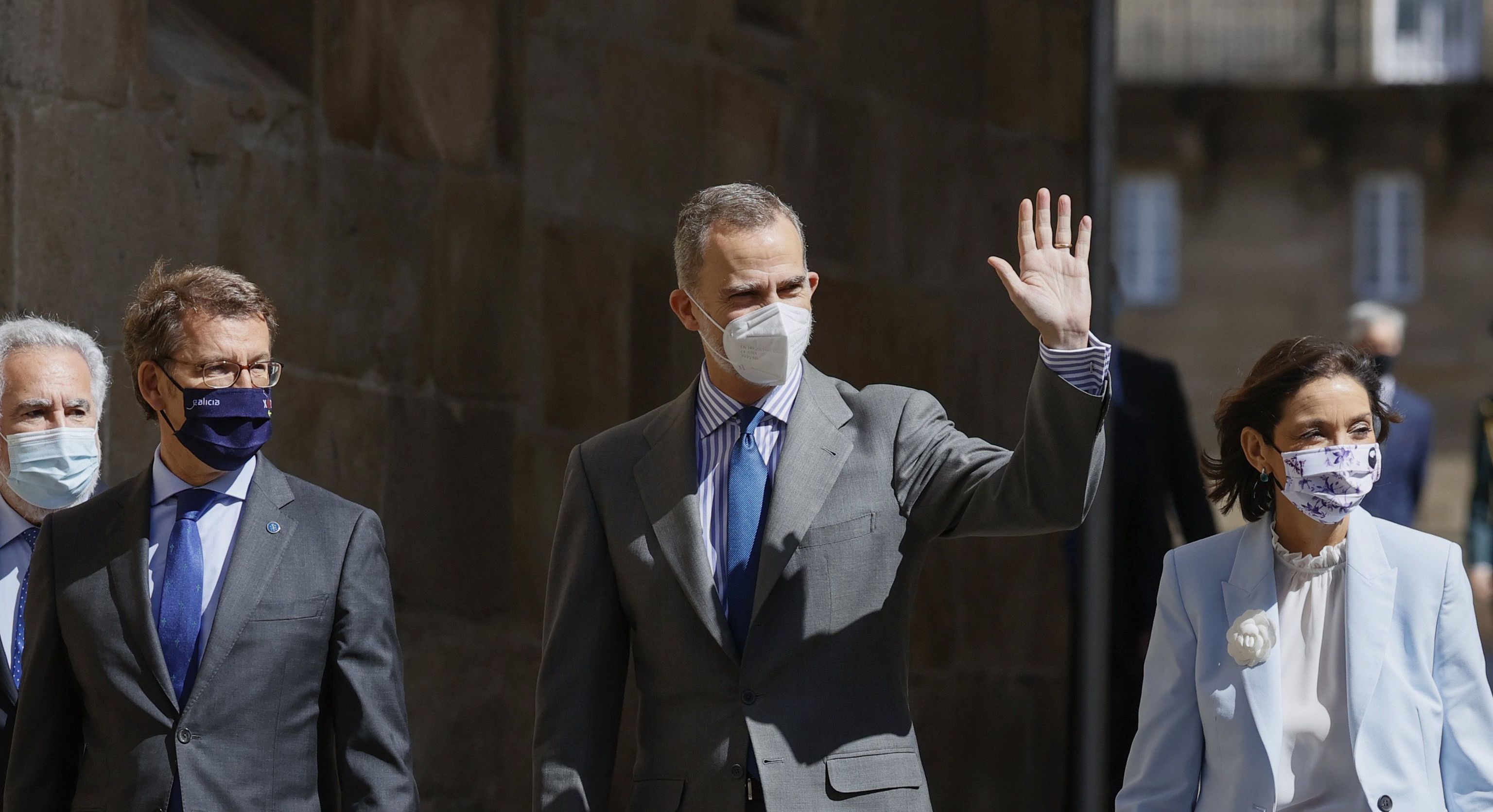 Felipe VI à son arrivée à Saint-Jacques-de-Compostelle