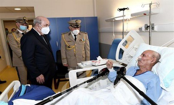 Le président Abdelmayid Tebune rend visite à Brahim Ghali à l'hôpital aujourd'hui.