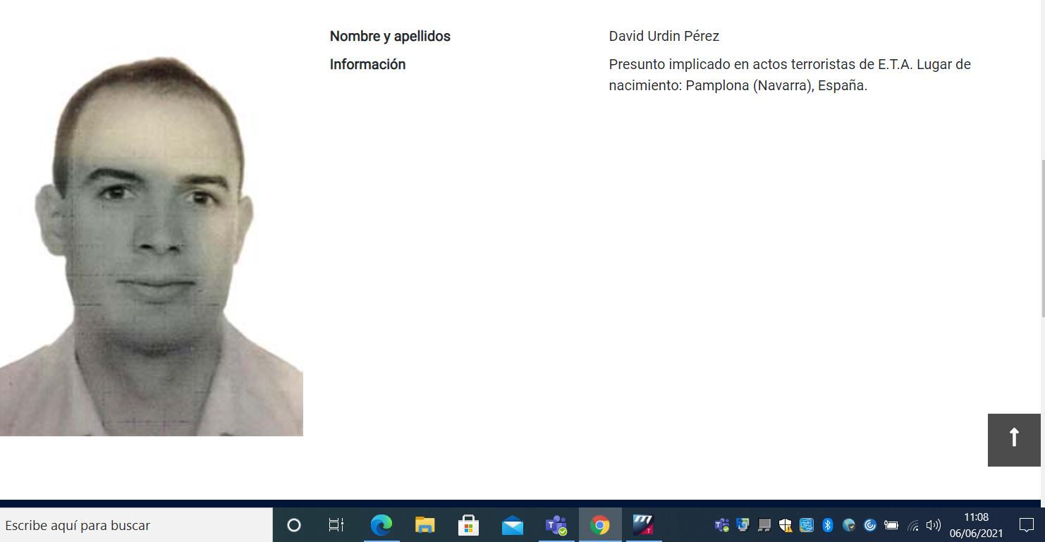 L'ETA en fuite David Urd