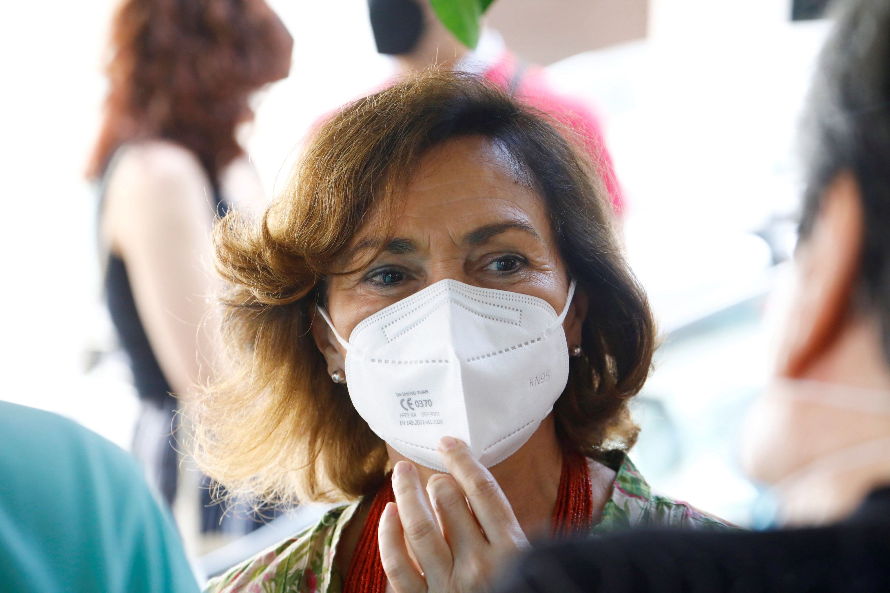 Le vice-président du gouvernement, Carmen Calvo, aujourd'hui en C