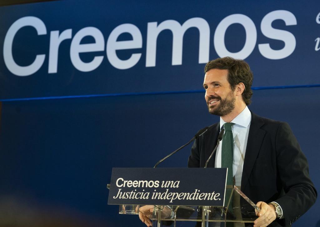 Pablo Casado, dans un acte du PP en C