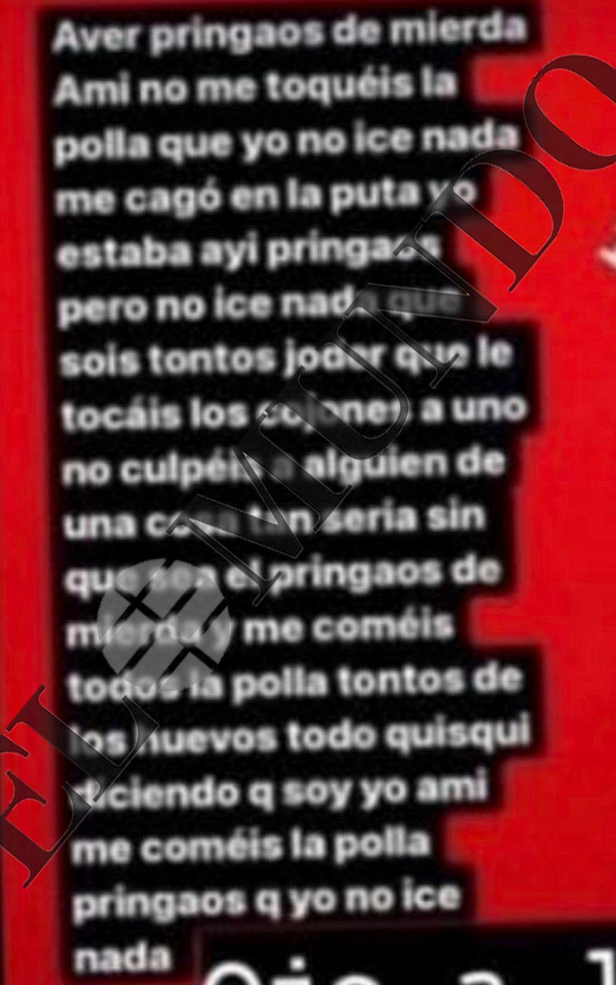 Message posté sur les réseaux par l'un des détenus.