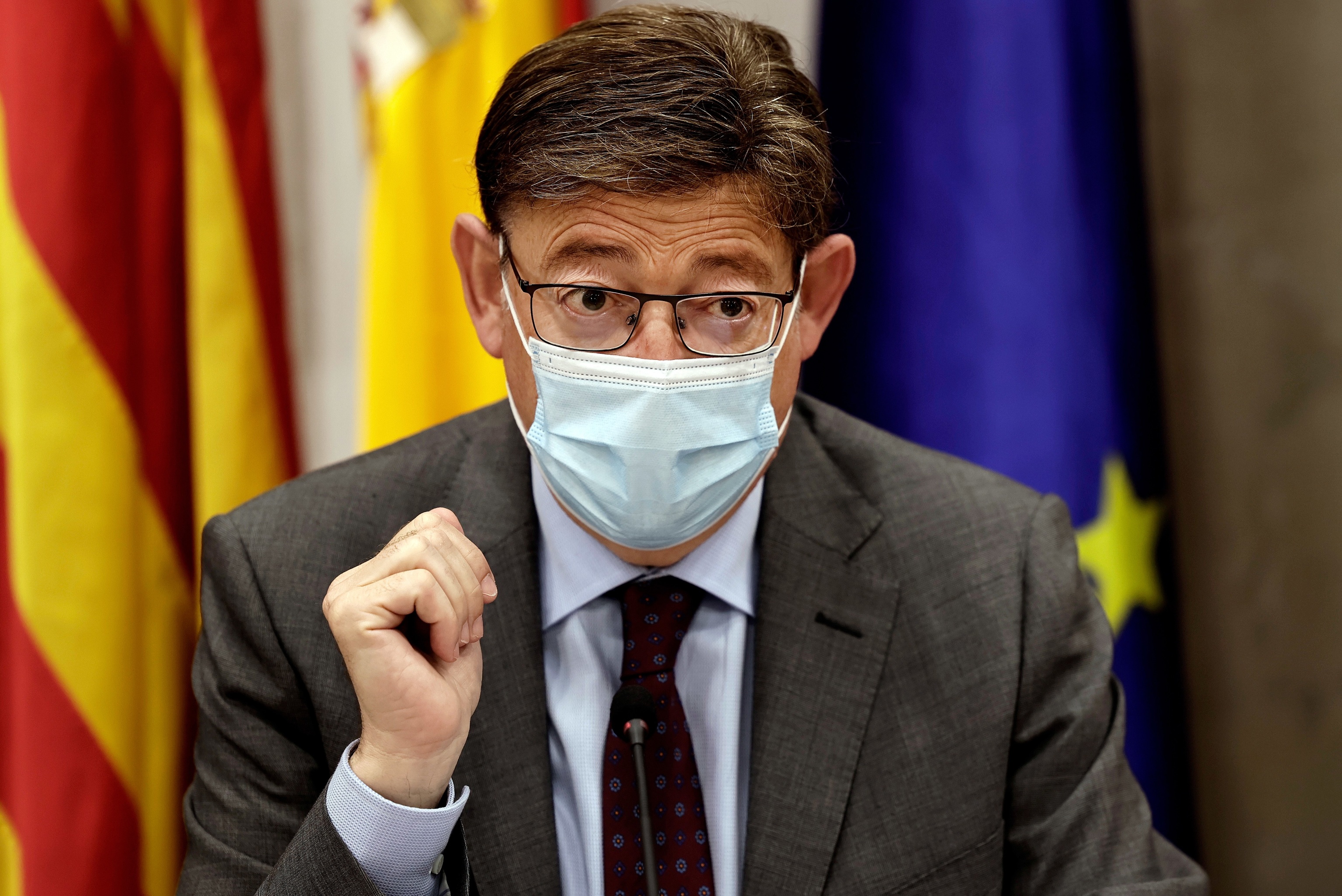 Le président de la Generalitat, Ximo Puig, en apparition.