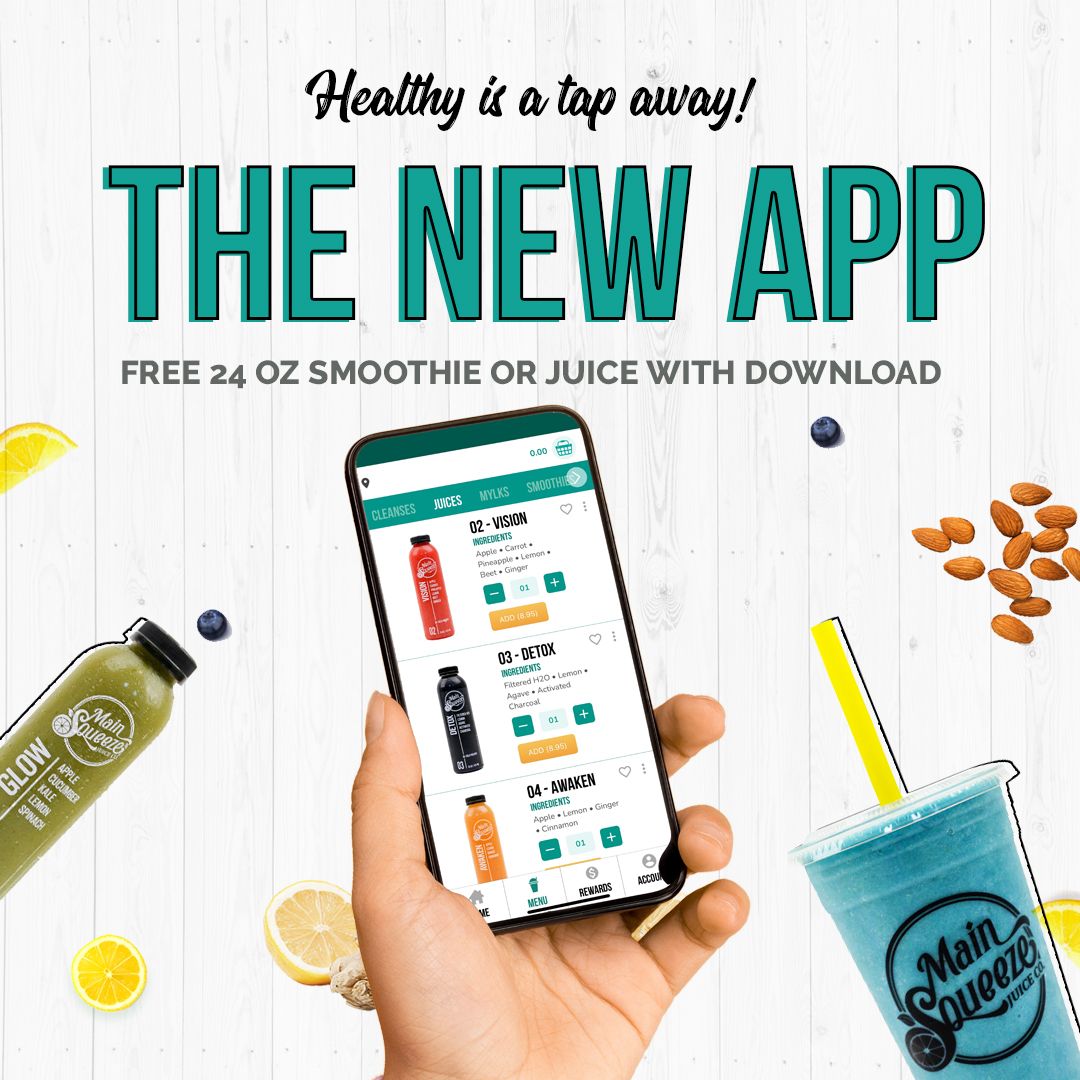 Main Squeeze Juice Co. rend la santé encore plus facile et plus rapide avec une nouvelle application Main Squeeze Juice Co. rend la santé encore plus facile et plus rapide avec une nouvelle application