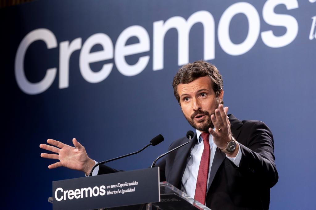 Pablo Casado, lors de son discours