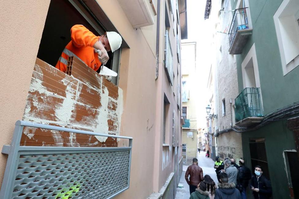 La mairie de Saragosse a muré quelques