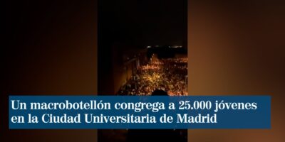 Une macro-bouteille rassemble 25 000 jeunes dans la ville universitaire de Madrid