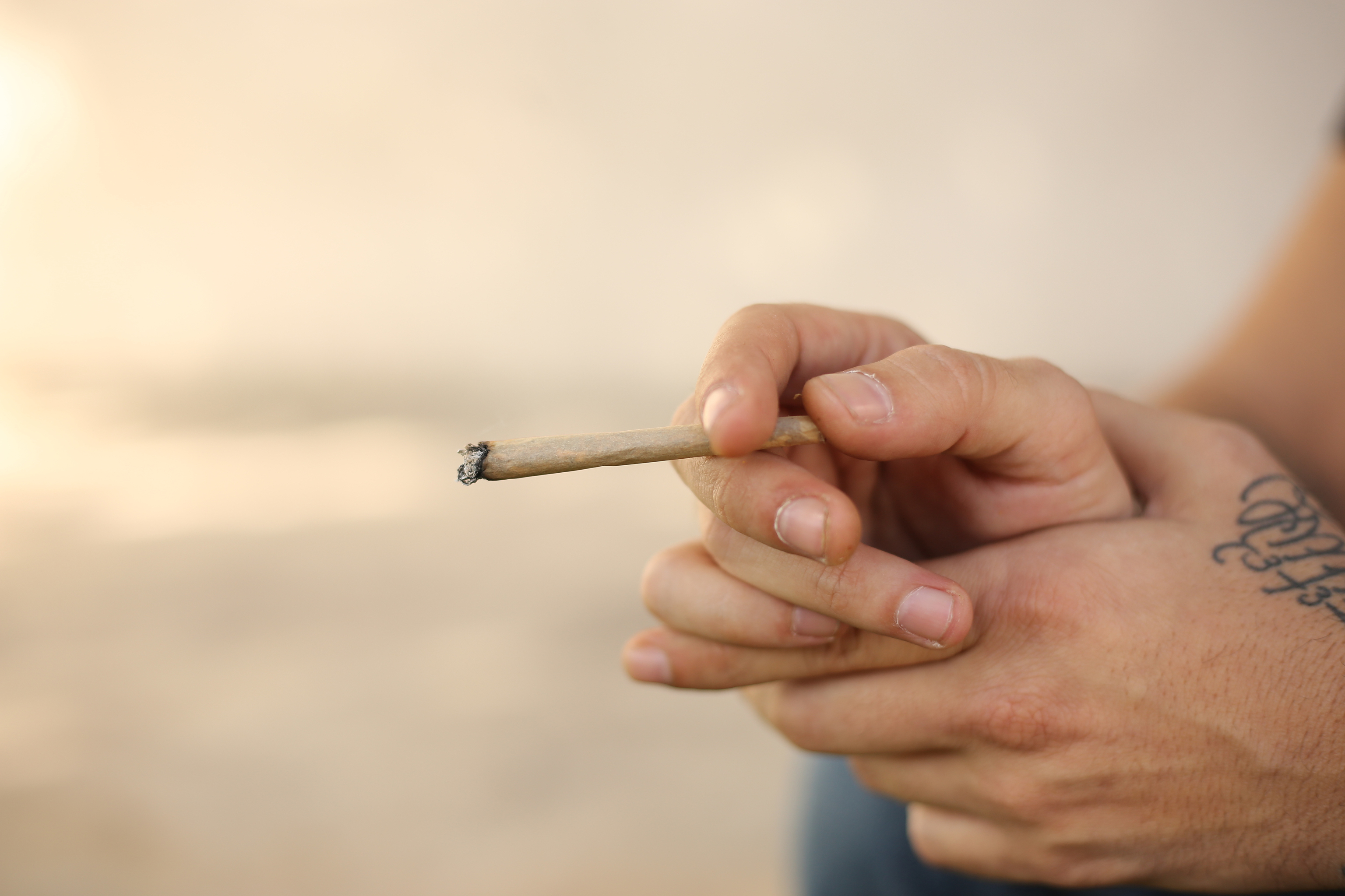 Un consommateur de cannabis en Espagne