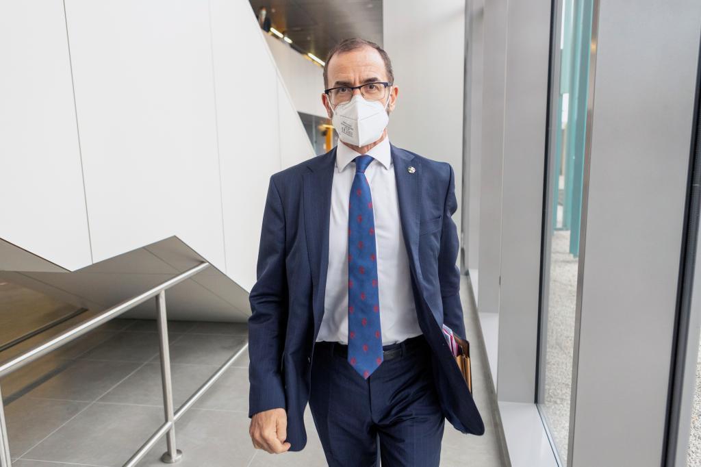 Camilo Villarino, à l'arrivée aux courts de Saragosse.