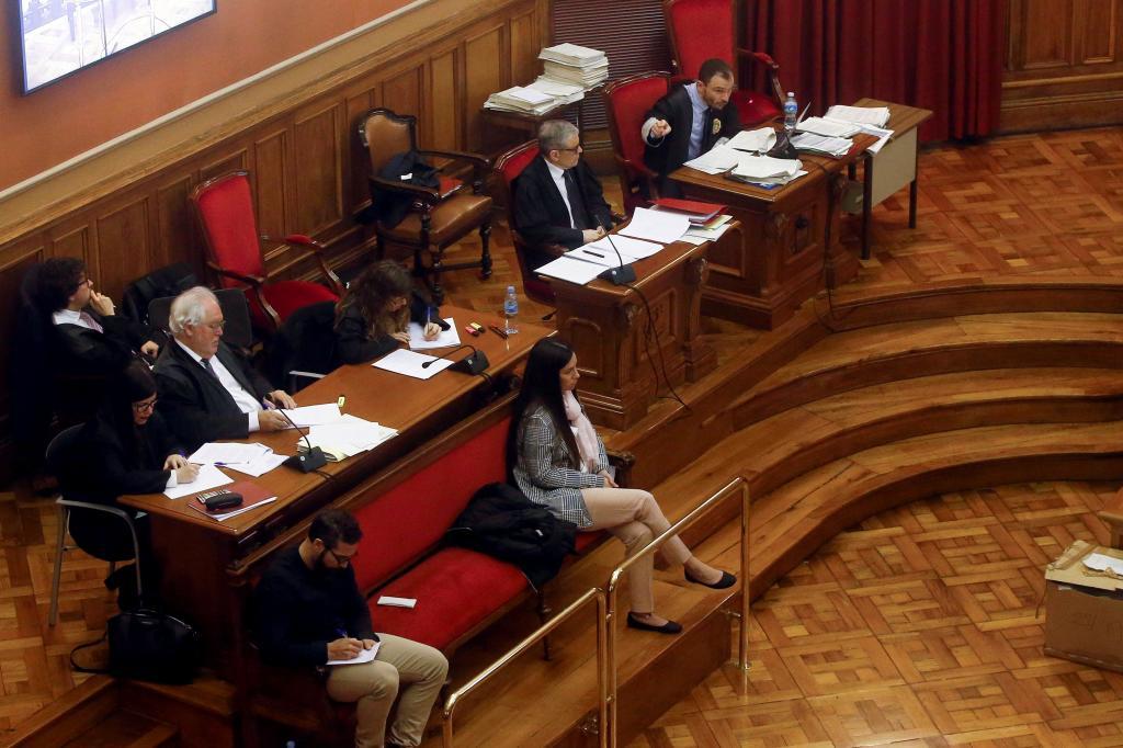 Les condamnés lors du procès à l'Audiencia de Barcelona