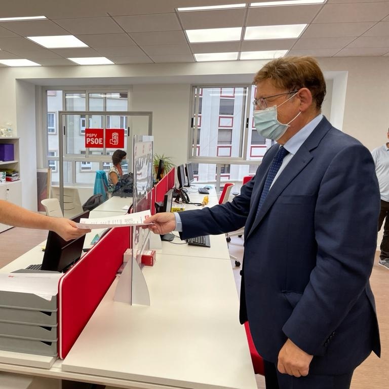 Ximo Puig, au moment de présenter sa candidature.
