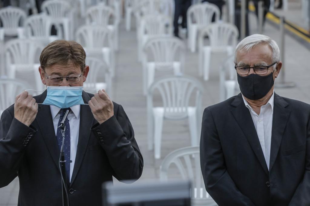 Le président de la Generalitat, Ximo Puig, et le maire de Valence, Joan Rib