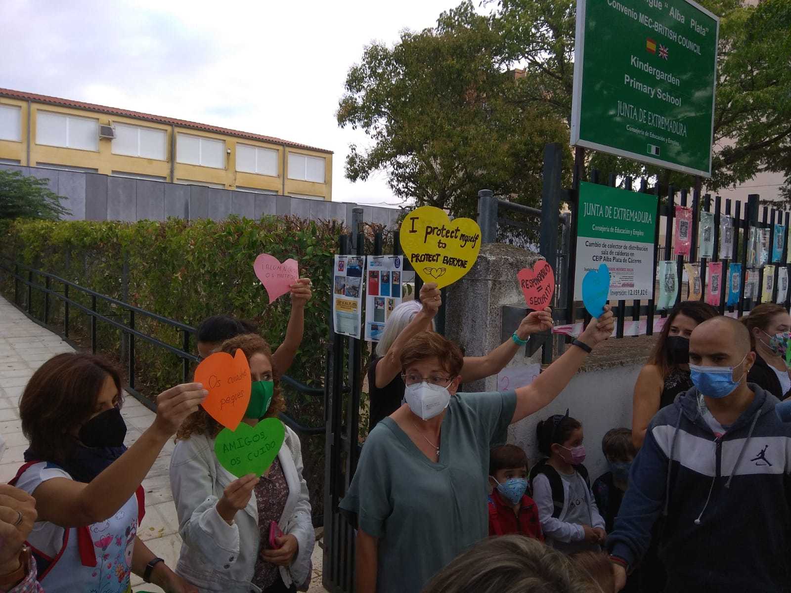 Protestation des enseignants.