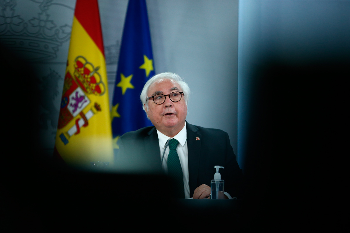Manuel Castells, après un Conseil des ministres.