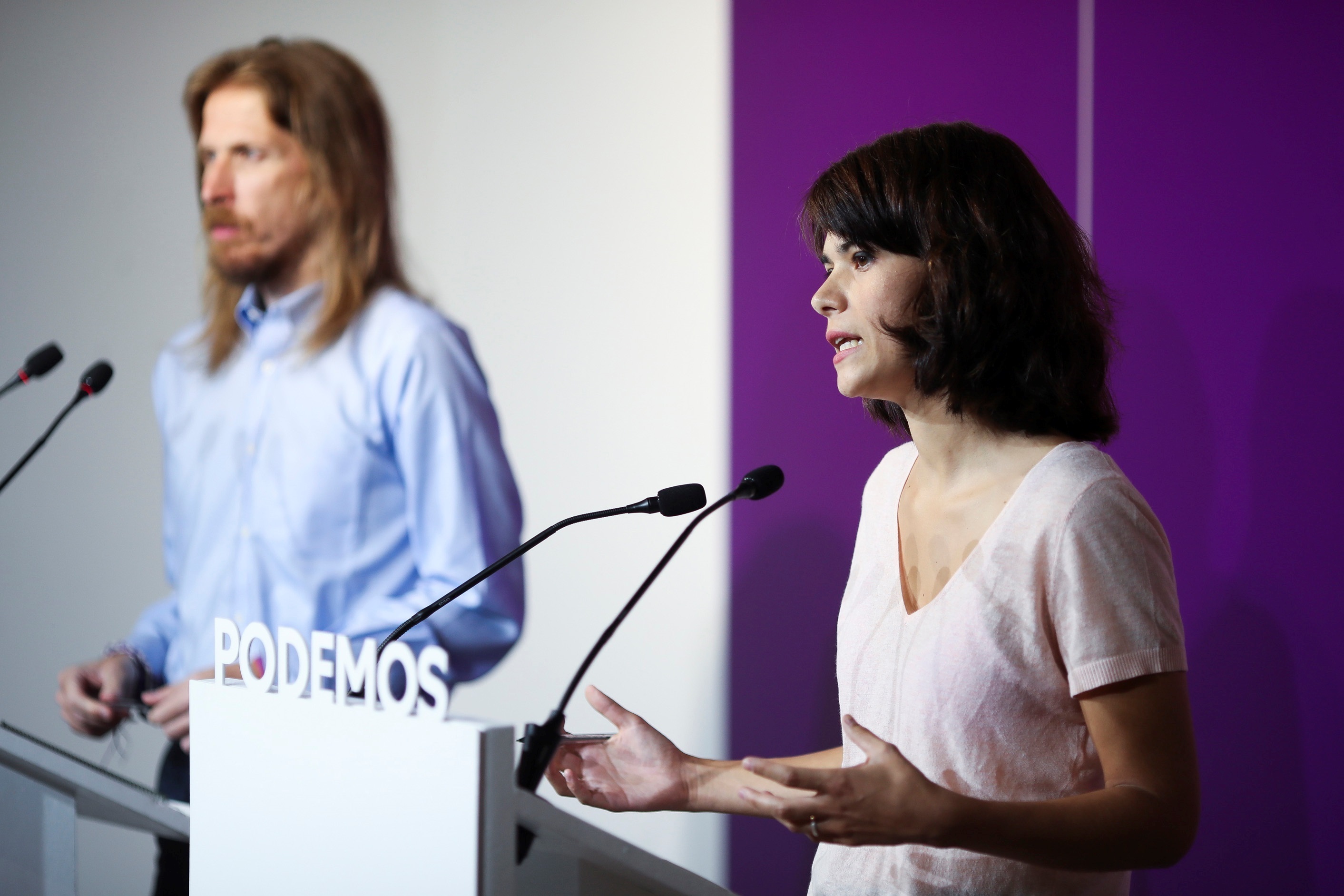 Le porte-parole national de Podemos, Pablo Fern