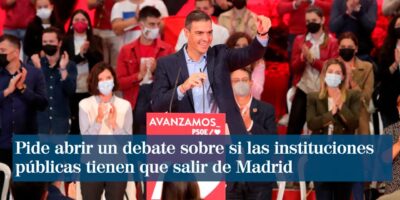 Pedro Snchez demande d&rsquo;ouvrir « un débat » sur « la nécessité pour les institutions publiques de quitter Madrid »