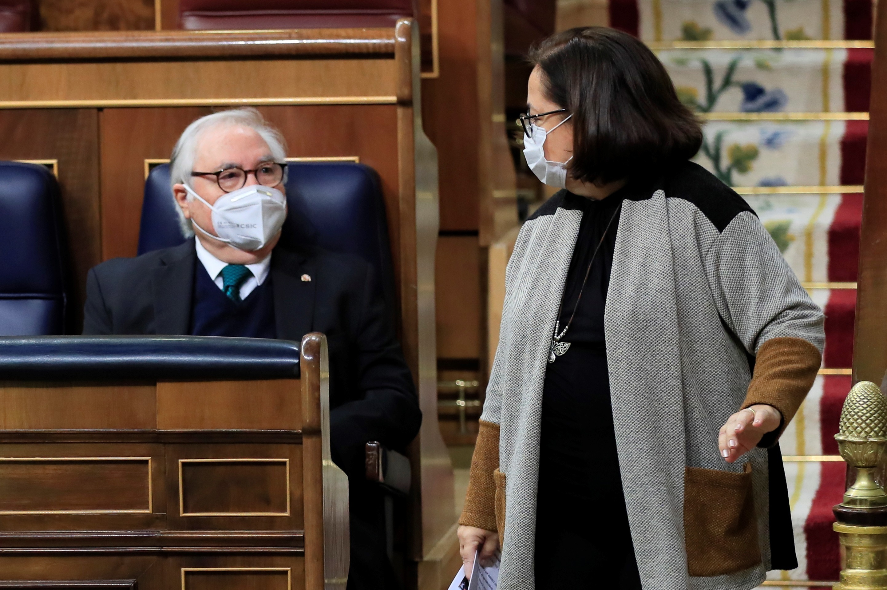 Castells, au Congrès, avec le député du PP Mar