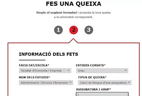 Image du site Web de Plataforma per la Llengua