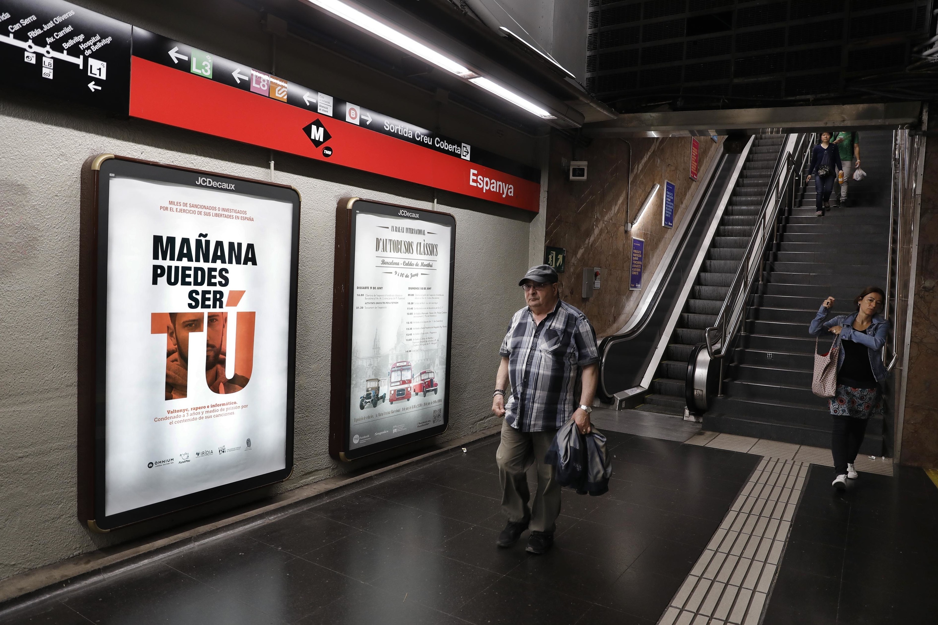 Affiches contre la loi bâillon, en 2018.
